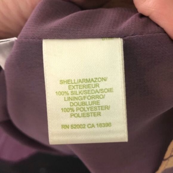 Sigrid Olsen Fan & Creased 100% Silk Dress Lined Floral Goddess Size 8 - Picture 6 of 7